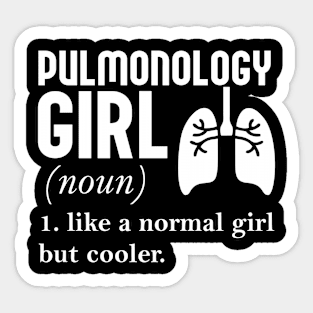 Pulmonology Girl Sticker